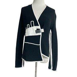 Barbara Katz Size Small  Top Blouse Abstract Lagenlook